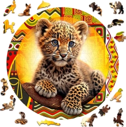 Puzzle in legno piccolo leopardo adorabile 250 pezzi