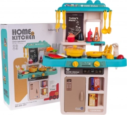 Cucina giocattolo con luci e suoni, 43 pezzi – Blu