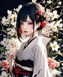 Dipinto diamantato Ragazza in kimono