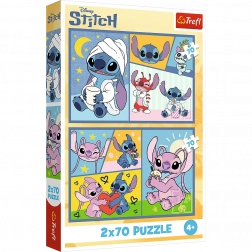 Puzzle 2x70 - Disney Lilo e Stitch - Senza noia con Stitch