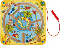 Goki labirinto magnetico in legno Isola per bambini