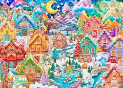 Puzzle Notte colorata a Cookietown 1500 pezzi