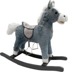 Cavallo a dondolo con suoni 74 cm grigio