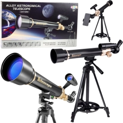 Telescopio astronomico educativo in alluminio 50/500 con treppiede e accessori