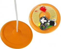 Altalena rotonda a piatto da giardino per bambini, arancione