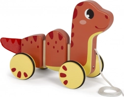 Piccolo dinosauro di legno da traino