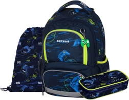Set scolastico OXY NEXT Gamer – zaino, astuccio e sacca per scarpe/ginnastica