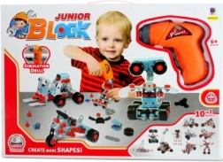 Costruzioni Junior Block con trapano – set di costruzione 10 in 1 per bambini 6+