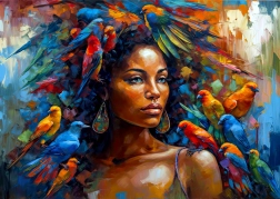 Enjoy puzzle Regina delle Piume 1000 pezzi