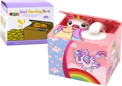 Salvadanaio Impariamo a Risparmiare Unicorno Melodia Rosa