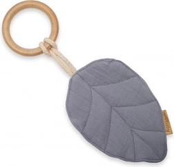 Massaggiagengive per bambini con mussola New Baby Leaf grigio
