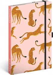 Taccuino a righe con motivo leopardato NOTIQUE 13 × 21 cm