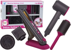 Set parrucchiere per bambini con asciugacapelli e piastra
