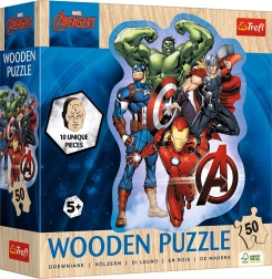 Puzzle sagomato in legno AVENGERS – 50 pezzi