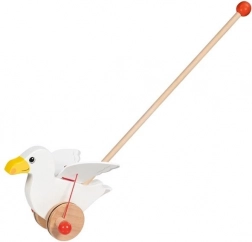 Giocattolo in legno da spingere gabbiano Jonas
