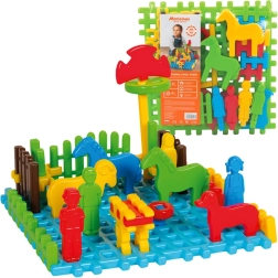 Marioinex mini fattoria – set di costruzione in morbide waffle per bambini