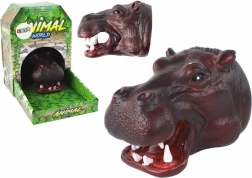 Burattino da mano in peluche ippopotamo