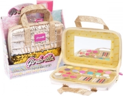 Set cosmetico GIRABRILLA pochette trucco dorata con specchietto