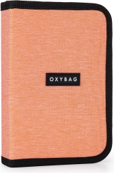 Astuccio scolastico UNICOLOR a un scomparto con 2 alette, vuoto, albicocca