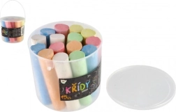 Gessetti colorati da marciapiede nel secchiello