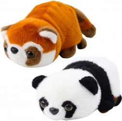 Giocattolo di peluche 2 in 1 - Panda rossa e classica 22 cm