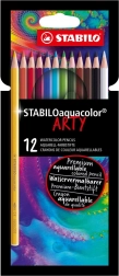 Set di matite acquerellabili Stabilo Aquacolor Arty 12 pz