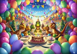 Puzzle festa dei dinosauri 50 pezzi