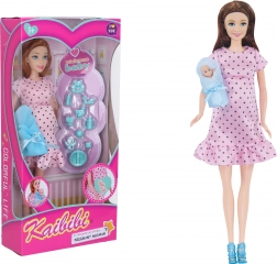 Bambola incinta con set di accessori 29 cm