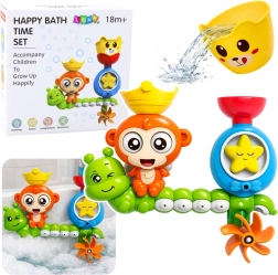 Giocattolo d’acqua da bagno con scimmietta e bicchierino con ventose