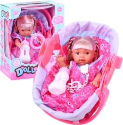 Bambola con portabebè e accessori