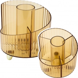 Organizer per articoli scolastici trasparente giallo