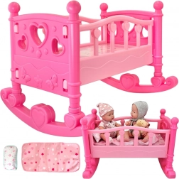 Culla rosa per bambole Woopie Royal