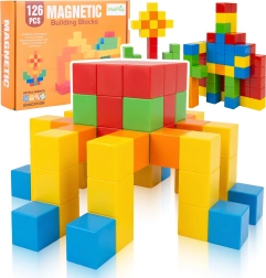 Blocchi da costruzione magnetici per bambini 126 pezzi