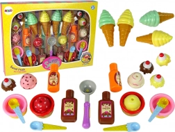 Set di dolci Gelati Bicchierini Salse Cucchiai