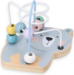 Labirinto di legno con perline a forma di orso