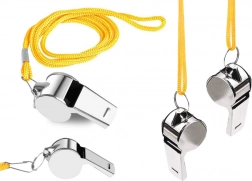 Fischietto in metallo con cordino