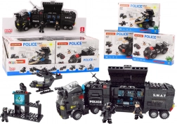 Set di costruzione elicottero e motoscafo della polizia MIX