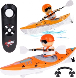 Kayak retroilluminato con canoista a telecomando
