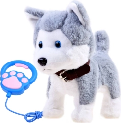 Husky interattivo di peluche con laccetto e suoni