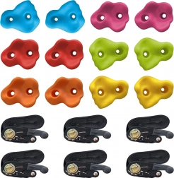 appigli da arrampicata per alberi con cinghie per bambini, 12 pz