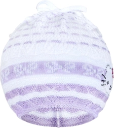 Berrettino-foulard lavorato a maglia New Baby gattina viola 3–4 anni