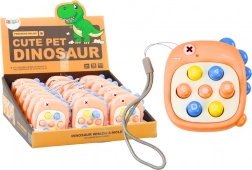 Gioco interattivo Whack A Mole con letterine dinosauro arancione