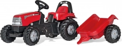 trattore a pedali con rimorchio Rolly Toys CASE 1170 CVX rosso