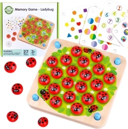 Gioco di memoria in legno con coccinelle WOOPIE Green