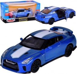 Modello di auto in metallo NISSAN GT‑R 1:32 con porte apribili e luci