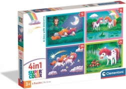 Clementoni puzzle unicorni 4in1 (12–24 pezzi)