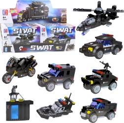 Set di costruzioni SWAT – veicoli e mezzi di trasporto 2in1 (92–117 pezzi)