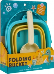 Set da sabbia con secchiello pieghevole e paletta