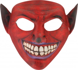 Maschera tessile da diavolo per carnevale e Halloween