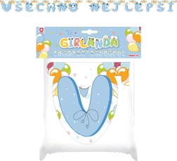 Ghirlanda di carta Tutto il meglio blu